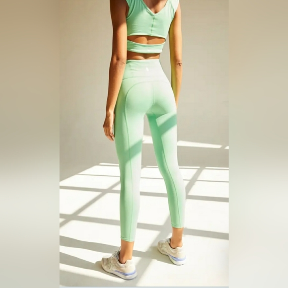 Free People Moveme Breathe Deeper Leggings - Washed Jade - Picture 2 of 6